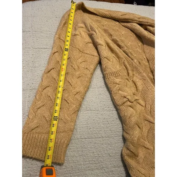 Simplee Apparel Women’s Long Sleeve Chunky Knit Cozy Sweater Tan Medium - Picture 11 of 14